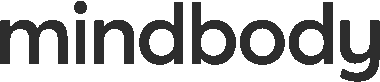 Mindbody-Logo in schwarzer Schrift.