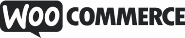 Logo WooCommerce avec « WOO » dans une bulle de texte suivie de « COMMERCE