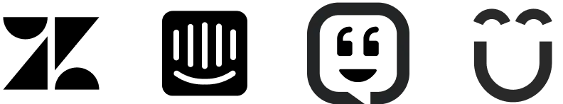 Logo Helpdesk con fumetto stilizzato e faccina sorridente.