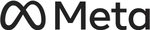 Logo di Meta Platforms Inc. con un simbolo a forma di infinito e la scritta "Meta".