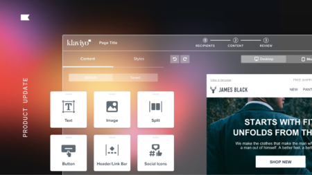 Image of Klaviyo's new email template edior.