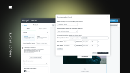 Create dynamic product feeds right within the email template editor