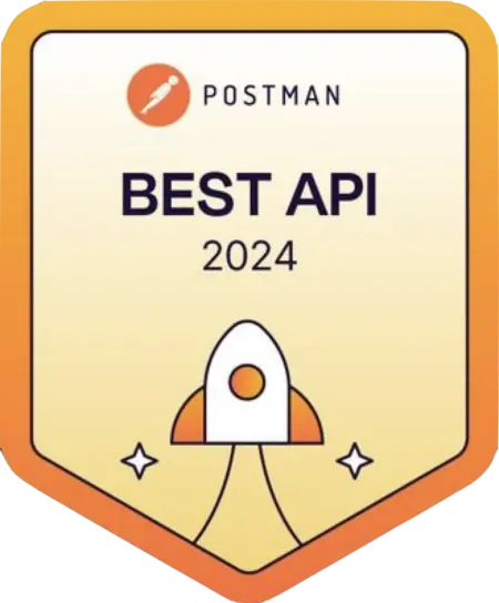 An image of Klaviyo's award for Best API of 2024. 