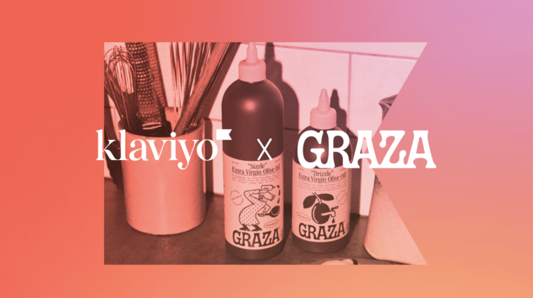 Graphic shows the logos for Klaviyo and Graza.